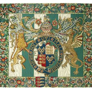 Belgian Tapestries Wandbehang Gobelin Royal Arms 80 x 70cm
