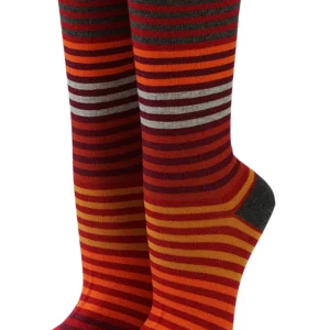 CRÖNERT Herren Socken Rollrand Multiringel rot
