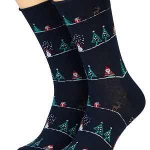 CRÖNERT Herren Socken mit Rollrand Santas little Helpers 43-46