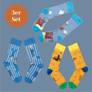 3er Set Michel aus Lönneberga KINDER Socken - Tischlerschuppen