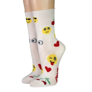 CRÖNERT Socken mit Rollrand Smiley and Cherry