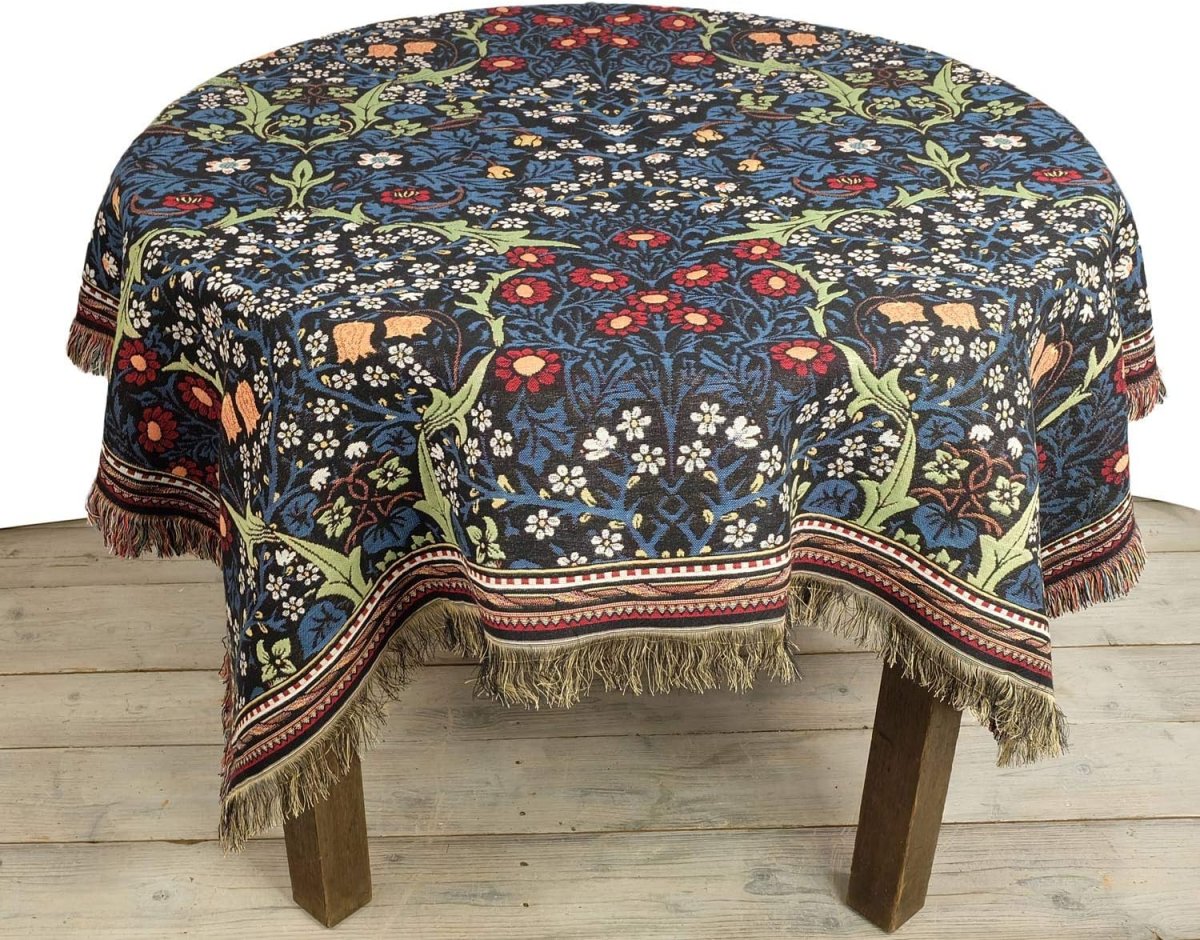 Gobelin Tischdecke Schwarzdorn William Morris 140 x 140 – Bild 5