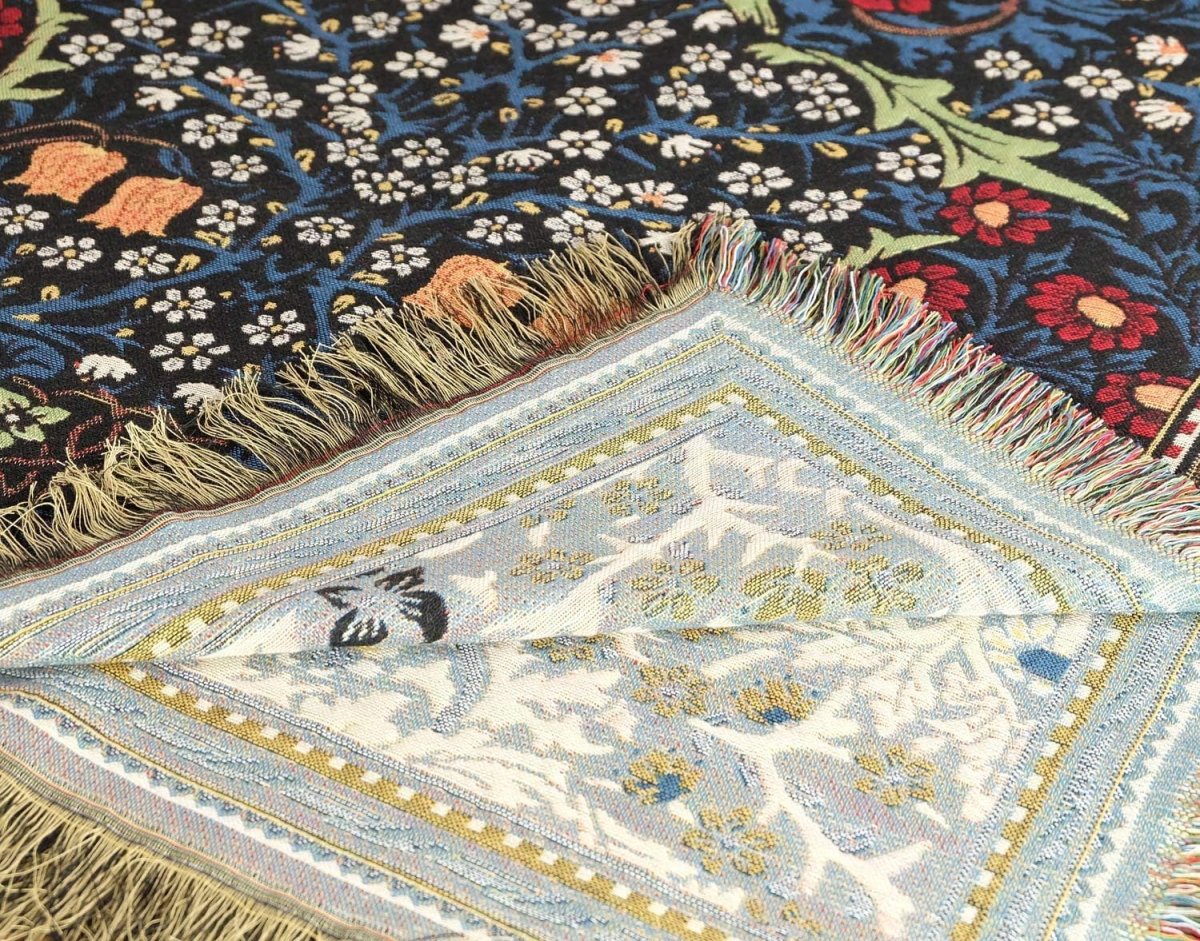 Gobelin Tischdecke Schwarzdorn William Morris 140 x 140 – Bild 3