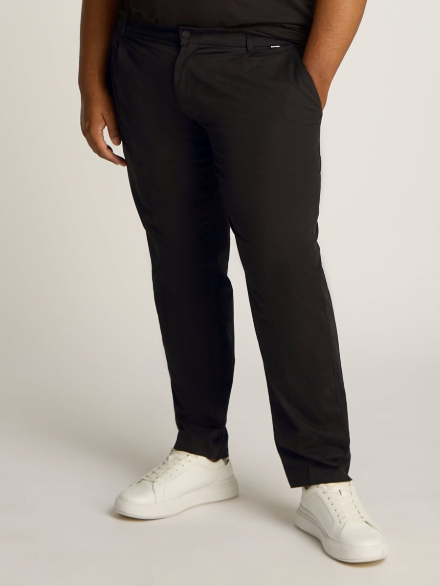 Calvin Klein Big&Tall Bügelfaltenhose „BT MODERN TWILL TAPERED PLEAT“, in großen Größen mit Markenlabel