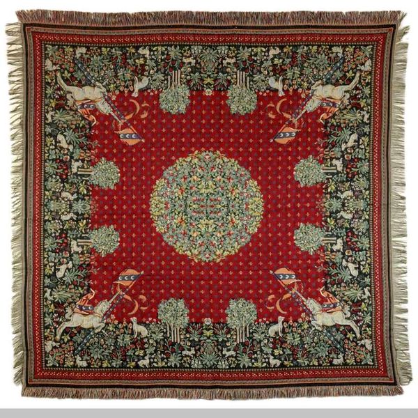 Gobelin Tischdecke Einhorn 140×140