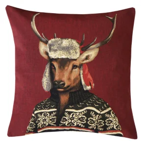 Gobelin Kissenhülle Hirsch im Winter