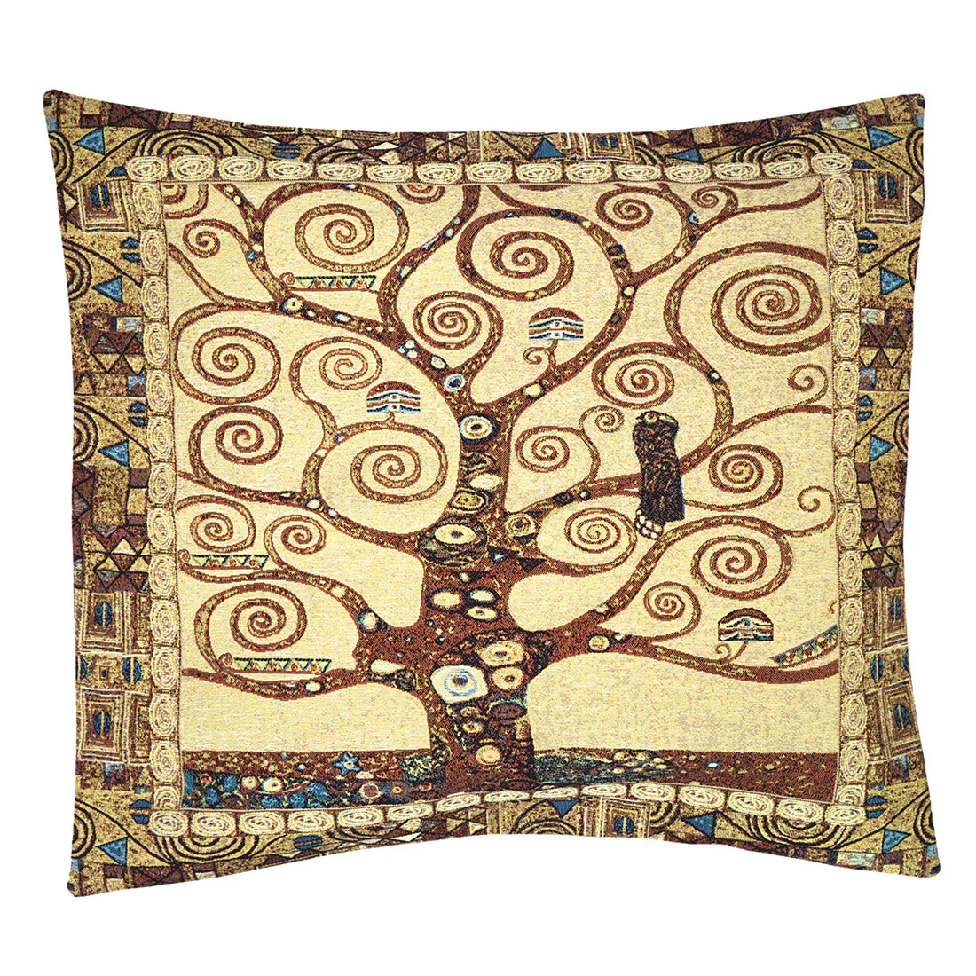 Belgian Tapestries große Kissenhülle 70 X 65 cm Klimt Tree of Life Gobelinkissen