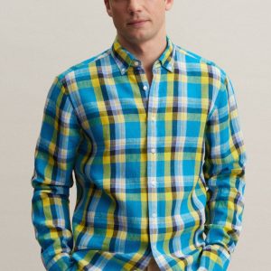 seidensticker Businesshemd „Regular“, Regular Langarm Button-Down-Kragen Karo